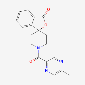 molecular formula C18H17N3O3 B2518612 1'-(5-methylpyrazine-2-carbonyl)-3H-spiro[isobenzofuran-1,4'-piperidin]-3-one CAS No. 1705700-38-4