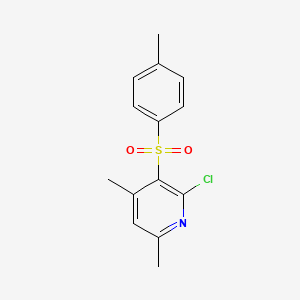 molecular formula C14H14ClNO2S B2518616 2-Chloro-4,6-dimethyl-3-[(4-methylphenyl)sulfonyl]pyridine CAS No. 338774-37-1