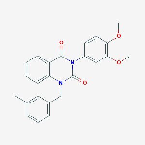 molecular formula C24H22N2O4 B2518622 3-(3,4-dimethoxyphenyl)-1-(3-methylbenzyl)quinazoline-2,4(1H,3H)-dione CAS No. 899922-75-9
