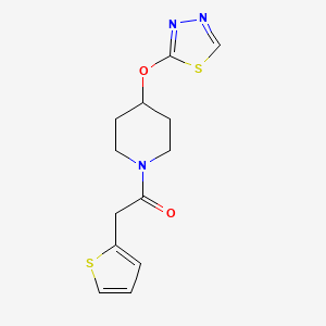 1-(4-((1,3,4-Thiadiazol-2-yl)oxy)piperidin-1-yl)-2-(thiophen-2-yl)ethan-1-one