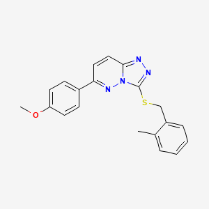 molecular formula C20H18N4OS B2518626 6-(4-甲氧基苯基)-3-((2-甲基苄基)硫代)-[1,2,4]三唑并[4,3-b]哒嗪 CAS No. 894053-84-0