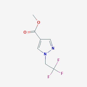 molecular formula C7H7F3N2O2 B2518640 methyl 1-(2,2,2-trifluoroethyl)-1H-pyrazole-4-carboxylate CAS No. 1006461-60-4