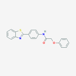 molecular formula C21H16N2O2S B251866 N-[4-(1,3-benzothiazol-2-yl)phenyl]-2-phenoxyacetamide 