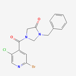 3-Benzyl-1-(2-bromo-5-chloropyridine-4-carbonyl)imidazolidin-4-one