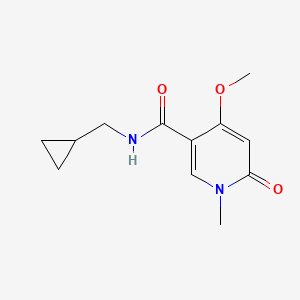 molecular formula C12H16N2O3 B2518669 N-(环丙基甲基)-4-甲氧基-1-甲基-6-氧代-1,6-二氢吡啶-3-甲酰胺 CAS No. 2320226-14-8