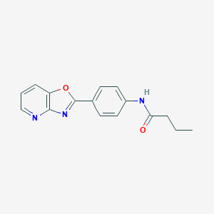 molecular formula C16H15N3O2 B251867 N-(4-Oxazolo[4,5-b]pyridin-2-yl-phenyl)-butyramide 