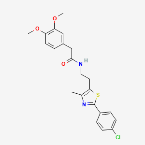N-(2-(2-(4-chlorophenyl)-4-methylthiazol-5-yl)ethyl)-2-(3,4-dimethoxyphenyl)acetamide
