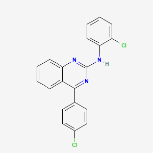 molecular formula C20H13Cl2N3 B2518682 N-(2-chlorophenyl)-4-(4-chlorophenyl)quinazolin-2-amine CAS No. 361160-53-4