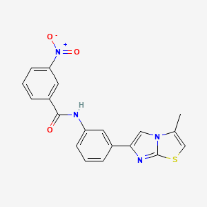 molecular formula C19H14N4O3S B2518687 N-(3-(3-methylimidazo[2,1-b]thiazol-6-yl)phenyl)-3-nitrobenzamide CAS No. 893978-94-4