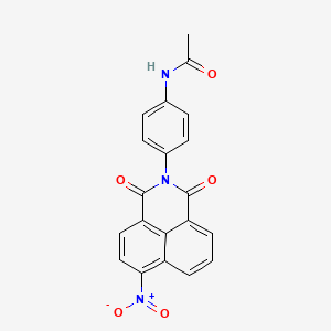 molecular formula C20H13N3O5 B2518690 N-[4-(6-Nitro-1,3-dioxo-1H,3H-benzo[de]isoquinolin-2-yl)-phenyl]-acetamide CAS No. 42340-37-4