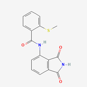 molecular formula C16H12N2O3S B2518727 N-(1,3-dioxoisoindol-4-yl)-2-methylsulfanylbenzamide CAS No. 896346-48-8