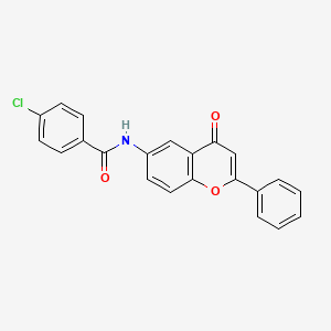 molecular formula C22H14ClNO3 B2518738 4-氯-N-(4-氧代-2-苯基-4H-色满-6-基)苯甲酰胺 CAS No. 923685-92-1