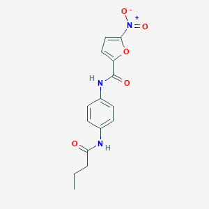 molecular formula C15H15N3O5 B251874 N-[4-(butyrylamino)phenyl]-5-nitro-2-furamide 