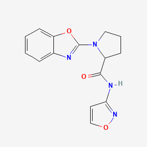 molecular formula C15H14N4O3 B2518744 1-(1,3-苯并恶唑-2-基)-N-(1,2-恶唑-3-基)吡咯烷-2-甲酰胺 CAS No. 2097866-19-6
