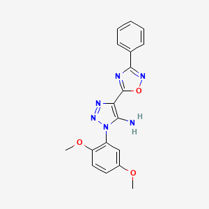 1-(2,5-dimethoxyphenyl)-4-(3-phenyl-1,2,4-oxadiazol-5-yl)-1H-1,2,3-triazol-5-amine