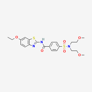 4-[bis(2-methoxyethyl)sulfamoyl]-N-(6-ethoxy-1,3-benzothiazol-2-yl)benzamide