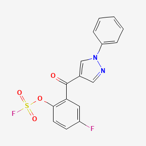 4-(5-Fluoro-2-fluorosulfonyloxybenzoyl)-1-phenylpyrazole