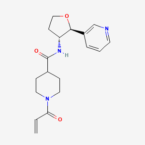 1-Prop-2-enoyl-N-[(2S,3R)-2-pyridin-3-yloxolan-3-yl]piperidine-4-carboxamide
