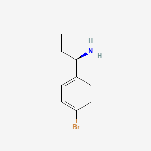 molecular formula C9H12BrN B2518758 (1R)-1-(4-溴苯基)丙-1-胺 CAS No. 856758-61-7