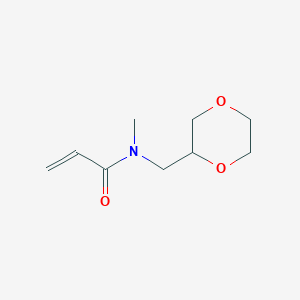 molecular formula C9H15NO3 B2518767 N-(1,4-Dioxan-2-ylmethyl)-N-methylprop-2-enamide CAS No. 2185980-29-2