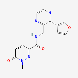 N-((3-(furan-3-yl)pyrazin-2-yl)methyl)-1-methyl-6-oxo-1,6-dihydropyridazine-3-carboxamide