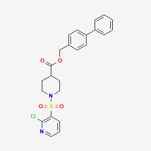 {[1,1'-Biphenyl]-4-yl}methyl 1-[(2-chloropyridin-3-yl)sulfonyl]piperidine-4-carboxylate