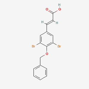 molecular formula C16H12Br2O3 B2518790 (2E)-3-[4-(benzyloxy)-3,5-dibromophenyl]prop-2-enoic acid CAS No. 938016-26-3