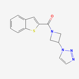 (3-(1H-1,2,3-triazol-1-yl)azetidin-1-yl)(benzo[b]thiophen-2-yl)methanone