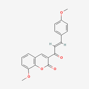molecular formula C20H16O5 B2518794 8-甲氧基-3-[(2E)-3-(4-甲氧基苯基)丙-2-烯酰]-2H-色满-2-酮 CAS No. 690213-92-4