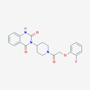 molecular formula C21H20FN3O4 B2518795 3-(1-(2-(2-fluorophenoxy)acetyl)piperidin-4-yl)quinazoline-2,4(1H,3H)-dione CAS No. 2034260-39-2