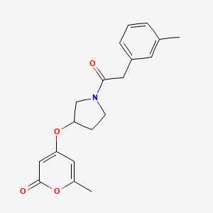 6-methyl-4-((1-(2-(m-tolyl)acetyl)pyrrolidin-3-yl)oxy)-2H-pyran-2-one