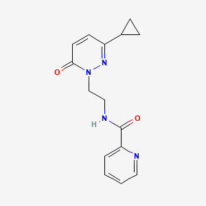 molecular formula C15H16N4O2 B2518811 N-(2-(3-环丙基-6-氧代哒嗪-1(6H)-基)乙基)吡啶甲酰胺 CAS No. 2034563-12-5