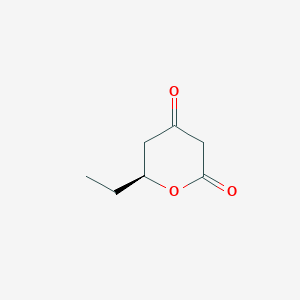 molecular formula C7H10O3 B2518813 (6S)-6-乙氧基-2,4-二氧杂环己二酮 CAS No. 143456-26-2