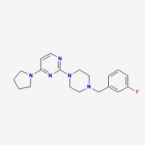 2-{4-[(3-Fluorophenyl)methyl]piperazin-1-yl}-4-(pyrrolidin-1-yl)pyrimidine
