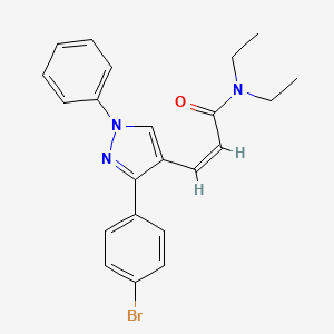 (Z)-3-(3-(4-bromophenyl)-1-phenyl-1H-pyrazol-4-yl)-N,N-diethylacrylamide