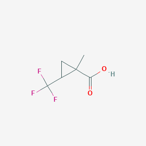 molecular formula C6H7F3O2 B2518822 1-Methyl-2-(trifluoromethyl)cyclopropane-1-carboxylic acid CAS No. 1934574-81-8