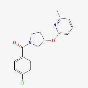 (4-Chlorophenyl)(3-((6-methylpyridin-2-yl)oxy)pyrrolidin-1-yl)methanone