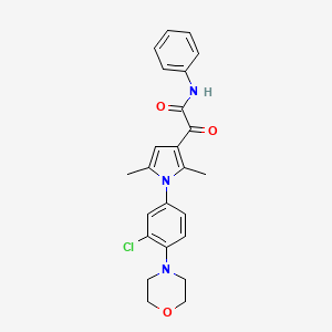 2-[1-(3-chloro-4-morpholinophenyl)-2,5-dimethyl-1H-pyrrol-3-yl]-2-oxo-N-phenylacetamide