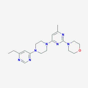 4-[4-[4-(6-Ethylpyrimidin-4-yl)piperazin-1-yl]-6-methylpyrimidin-2-yl]morpholine