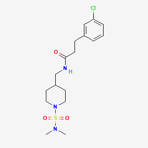 3-(3-chlorophenyl)-N-((1-(N,N-dimethylsulfamoyl)piperidin-4-yl)methyl)propanamide