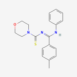 N-((phenylimino)(p-tolyl)methyl)morpholine-4-carbothioamide