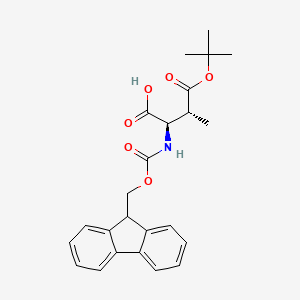 (2R,3R)-2-(9H-Fluoren-9-ylmethoxycarbonylamino)-3-methyl-4-[(2-methylpropan-2-yl)oxy]-4-oxobutanoic acid