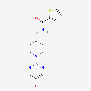 N-((1-(5-fluoropyrimidin-2-yl)piperidin-4-yl)methyl)thiophene-2-carboxamide