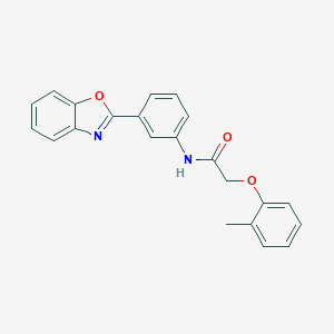 molecular formula C22H18N2O3 B251886 N-[3-(1,3-benzoxazol-2-yl)phenyl]-2-(2-methylphenoxy)acetamide 