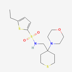 5-Ethyl-N-[(4-morpholin-4-ylthian-4-yl)methyl]thiophene-2-sulfonamide