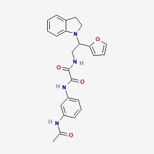 N1-(3-acetamidophenyl)-N2-(2-(furan-2-yl)-2-(indolin-1-yl)ethyl)oxalamide