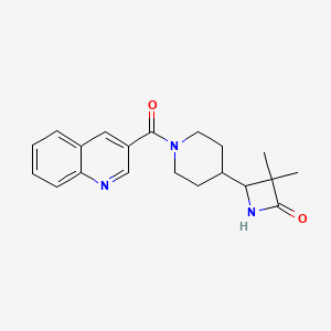 3,3-Dimethyl-4-[1-(quinoline-3-carbonyl)piperidin-4-yl]azetidin-2-one