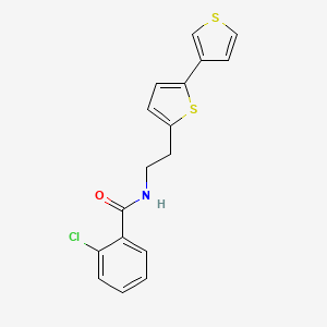 N-(2-([2,3'-bithiophen]-5-yl)ethyl)-2-chlorobenzamide