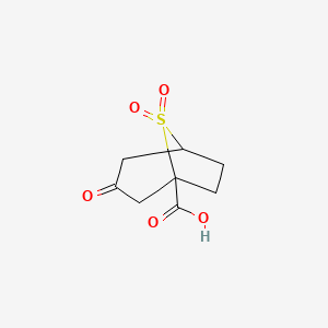 molecular formula C8H10O5S B2518879 3,8,8-Trioxo-8lambda6-thiabicyclo[3.2.1]octane-1-carboxylic acid CAS No. 2167290-66-4