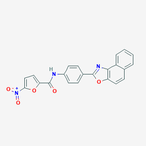 molecular formula C22H13N3O5 B251888 N-(4-naphtho[1,2-d][1,3]oxazol-2-ylphenyl)-5-nitro-2-furamide 